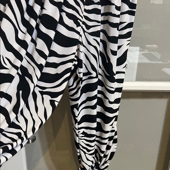 Elegant Black and White Zebra Jumpsuit - Picture 2 of 10